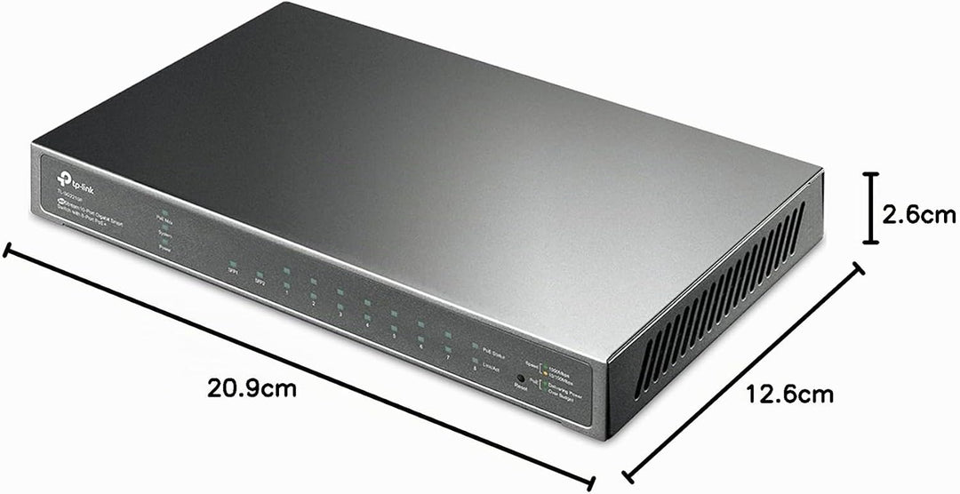 TP-Link TL-SG2210P 10-Port Smart Switch mit 8 PoE+ Ports (61 Watt, Zentrales Cloud-Management, In Om