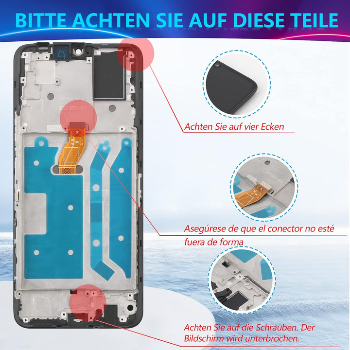 RongZy Display für Honor X7 CMA-LX1 LX2 LX3 LCD Bildschirmersatz Digitizer Touchscreen Montiert Ersa