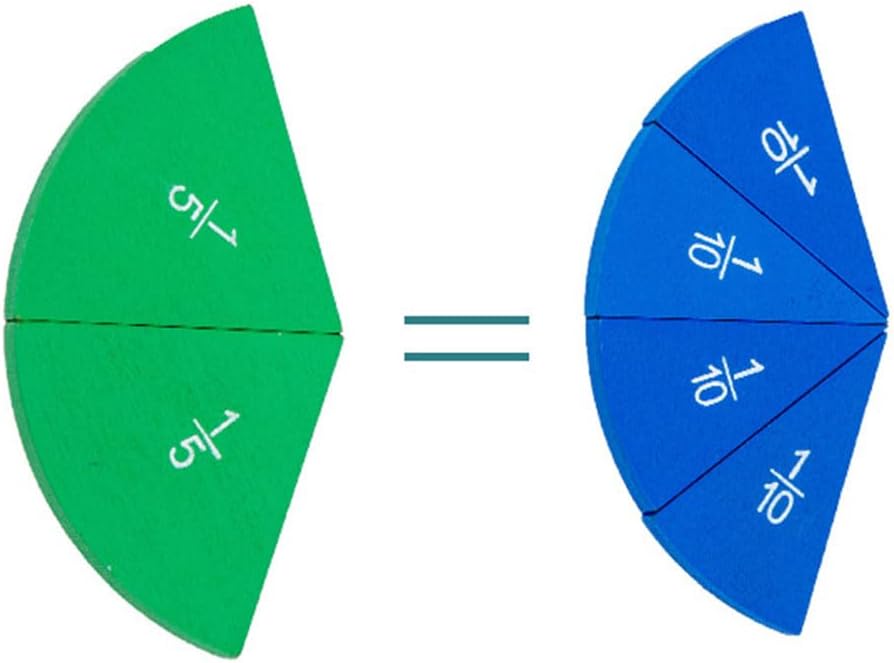 BESTonZON Buntes Holz bruchkreis lernspielzeug für Vielseitige Bruchscheiben zur Anschaulichen Mathe