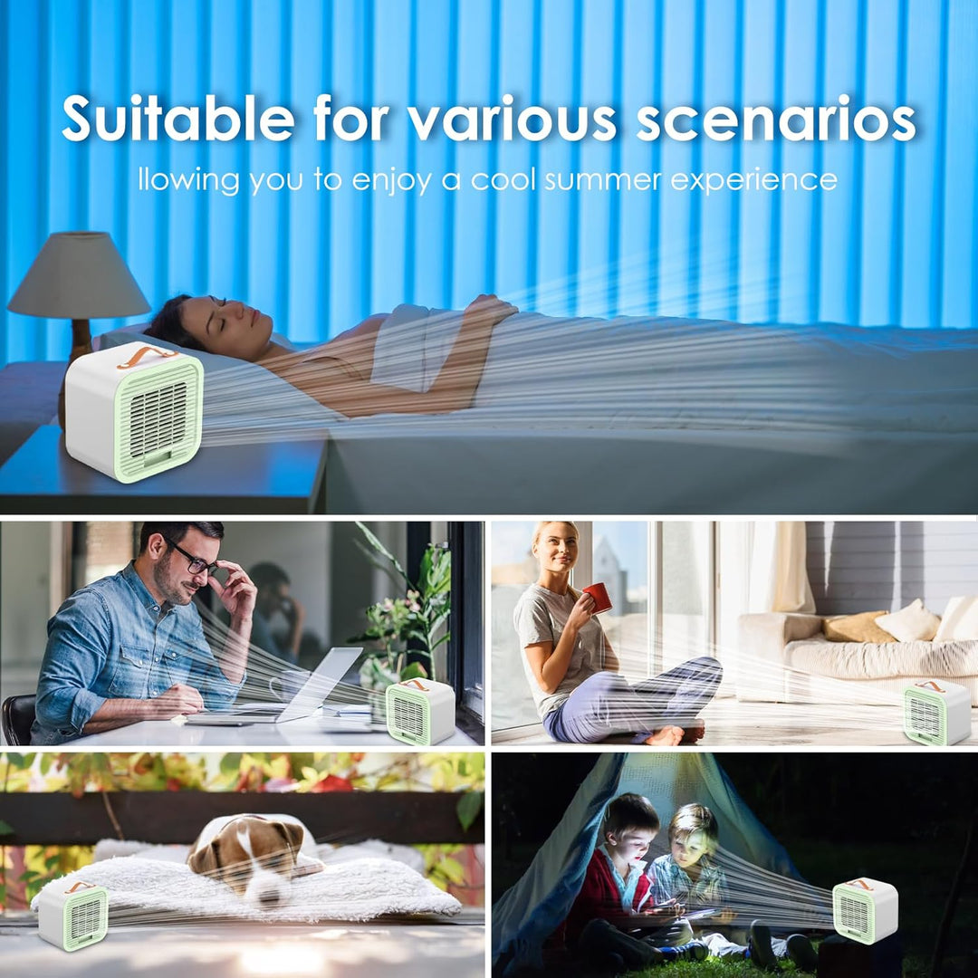 Mobile Klimaanlage, Mini Ventilator USB, Mobiles Klimagerät für Zuhause Büros Räumen, Mobile Klimage