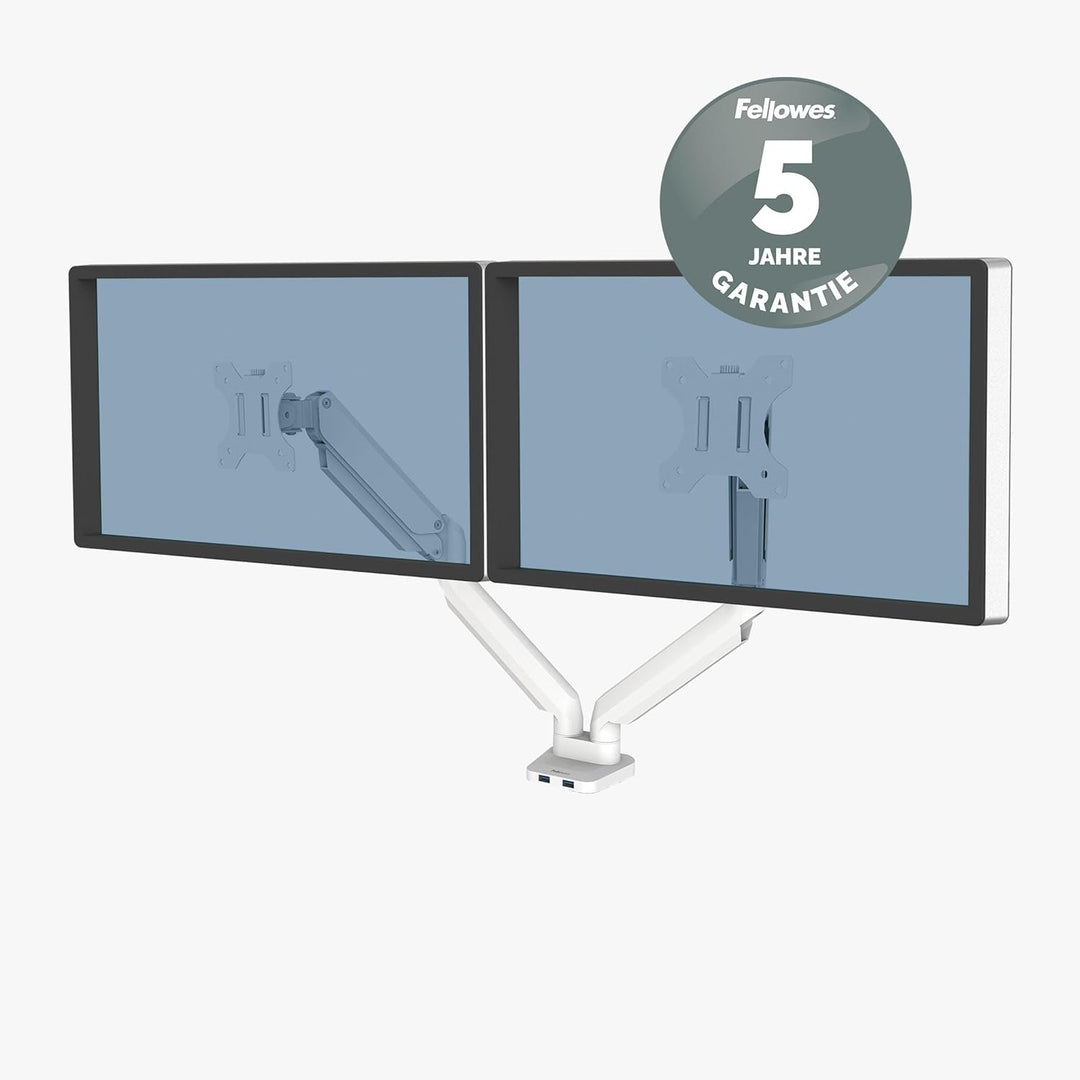Fellowes Monitor Halterung für 2 Monitore bis je 32 Zoll (81,28 cm) - Platinum Series Monitor Arm mi