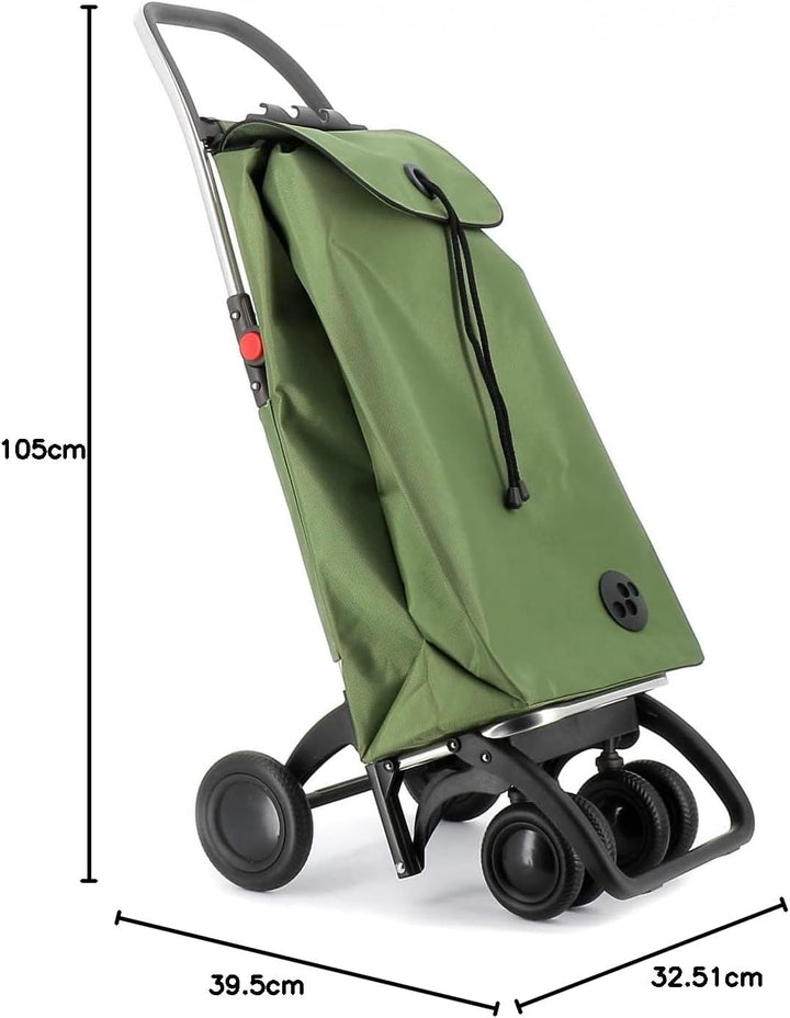 Klappbarer Einkaufstrolley Rolser I-Max MF 4 Räder (2 drehbare) - Kaki, Kaki