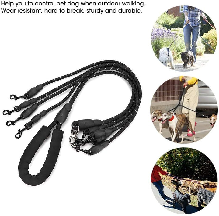Hundeleinen, 4 in 1 No Tangles Abnehmbares Nylon-Zugseil 4-Wege-Hundeleine für Hunde Katzen im Freie
