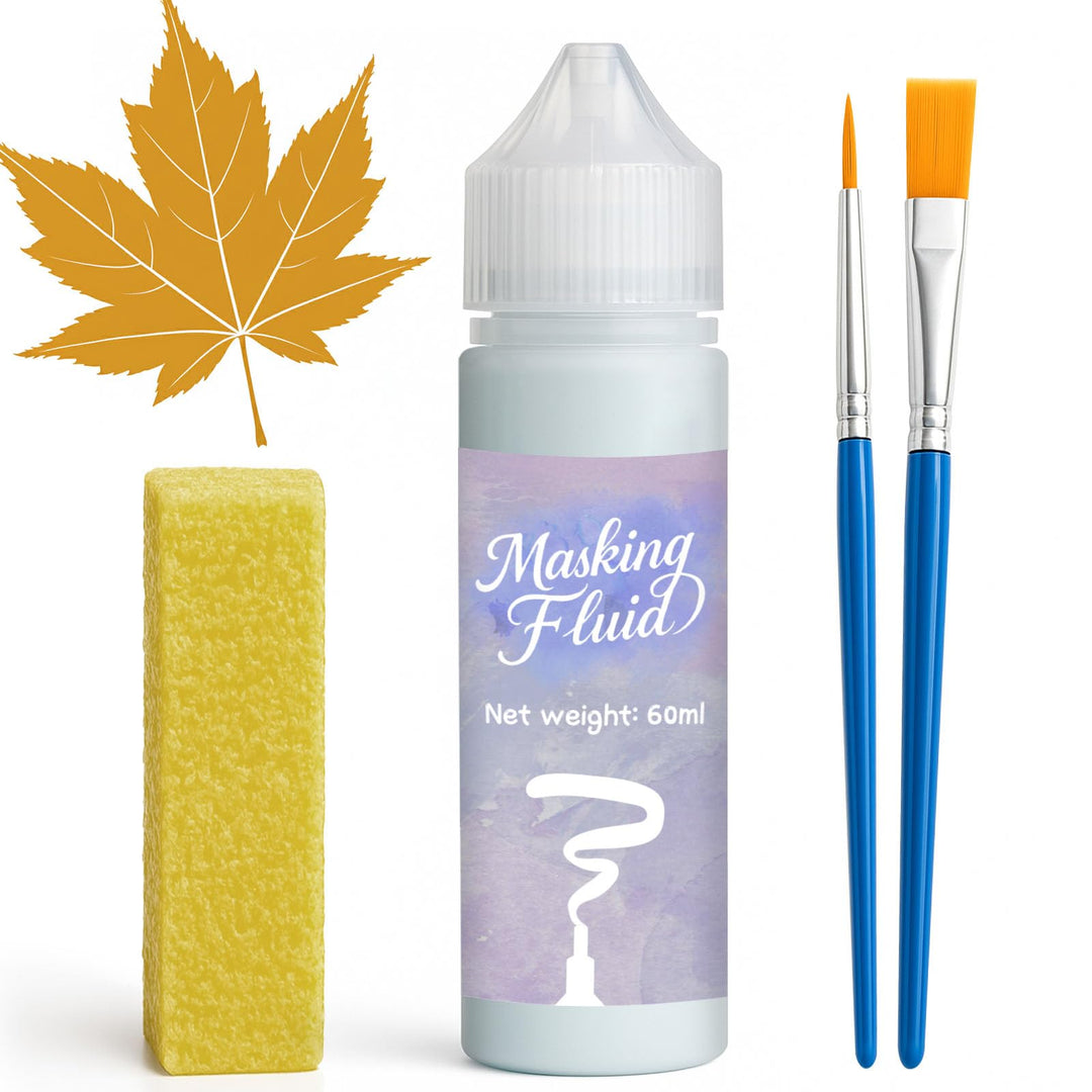 NICE2MEU 60 ml blaue Abdeckflüssigkeit für Aquarellmalerei, schnell trocknend und leicht zu reissen,
