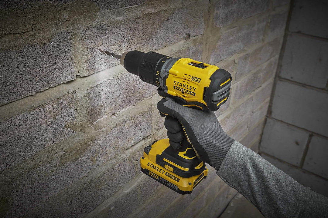 Stanley FatMax 18V 2-Gang Akku-Schlagbohrschrauber SFMCD715D2K (2.0Ah, max. Drehmoment 60 Nm, bürste