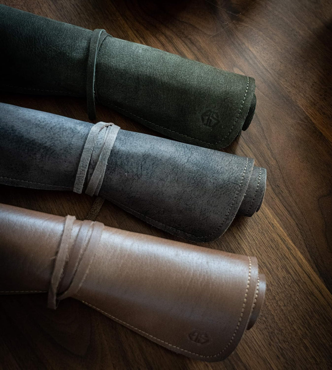 Hochwertige 7-Fach Echt-Leder Kochmesserrolle"Steve" – Rolltasche Werkzeugtasche verschliessbar - Me