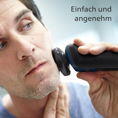 Philips Shaver Series 5000 – Elektrischer Nass- & Trockenrasierer für Herren in Metallic-Blau mit Pr