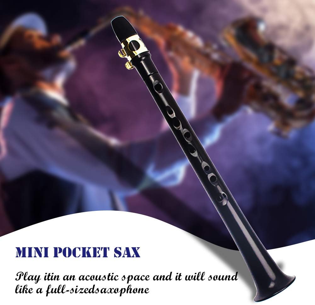 FOVERN1 Taschen-Saxophon-Set, Mini-Saxophon, tragbares Holzblasinstrument, professionelle Instrument