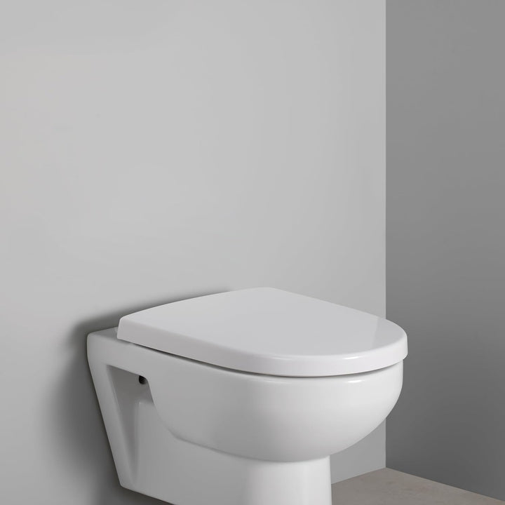 Duravit WC-Sitz Univavo, WC-Sitz D-shaped, Klobrille mit doppelter Absenkautomatik, Toilettendeckel
