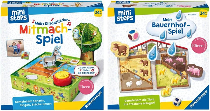 Ravensburger ministeps 4172 Mein Kinderlieder-Mitmachspiel, Lustiges Bewegungspiel mit 12 beliebten