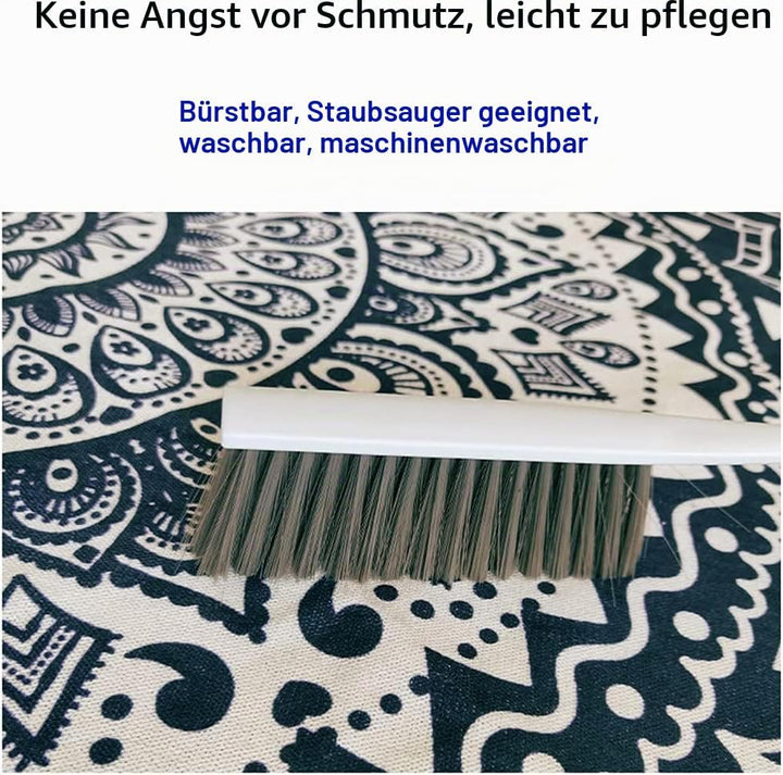 Vintage Boho Baumwolle Teppiche Mandala Muster Waschbar Handgewebte Böhmische Runder Teppich mit Qua