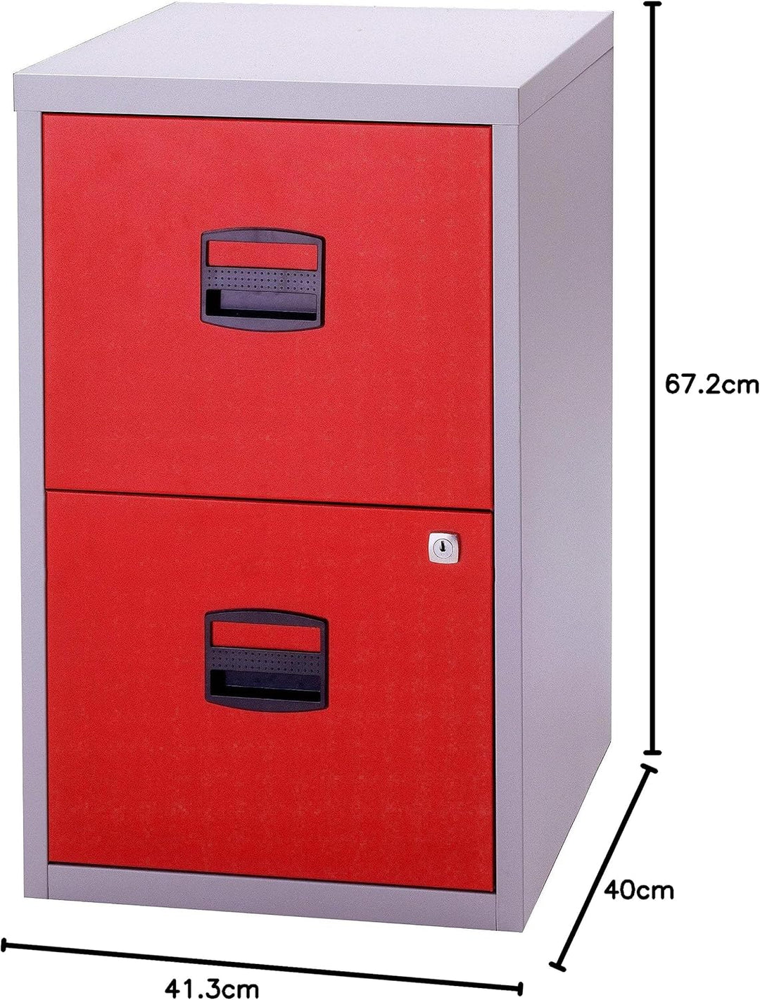 Bisley Home Hängeregistraturschrank PFA, 2 HR-Schubladen, Metall, 506 Korpus Lichtgrau, Fronten Kard
