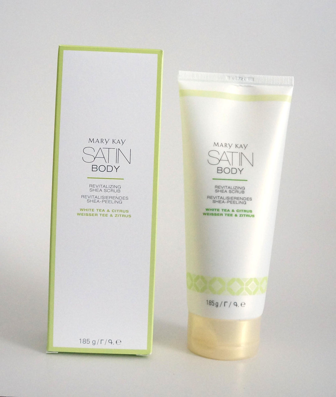 Mary Kay Satin Body Revitalizing Shea Scrub weisser Tee & Zitrus shea peeling 185g
