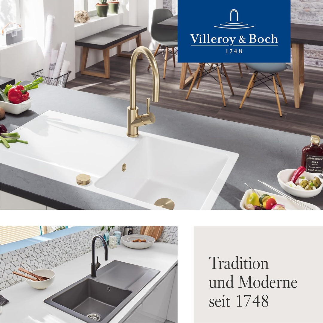 Villeroy &amp; Boch Umbrella Flex | Hochdruck | Einhand-Küchenarmatur mit herausziehbarer Handbrause | G
