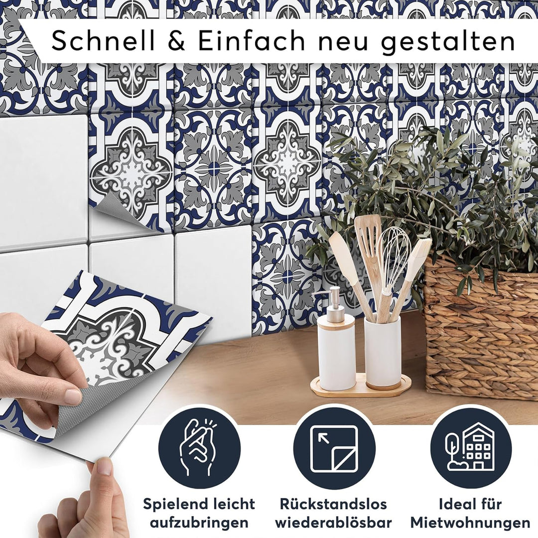 CREATISTO Mosaik Klebefliesen Stickerfliesen Fliesenfolie - Hochwertige Sticker Aufkleber für Wandfl
