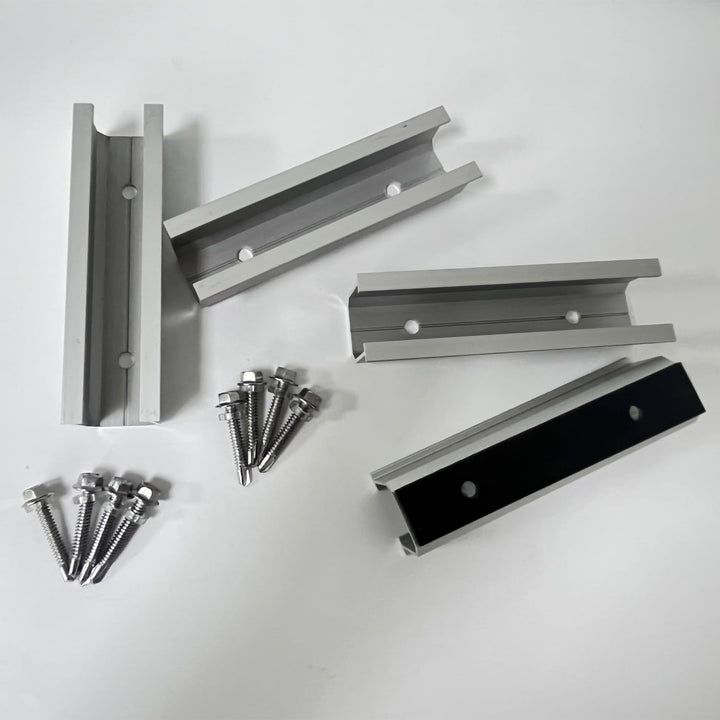 Solarpanel Halterung Kit und Zubehör Schwarz Eloxiert,Halterung für Solarmodule,Befestigungsschiene1