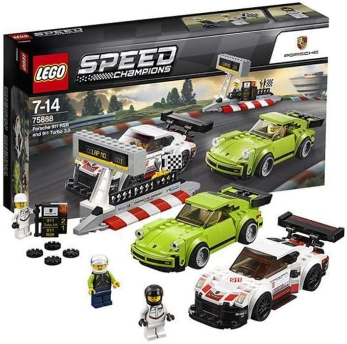 LEGO 75888 Speed Champions Porsche 911 RSR und 911 Turbo 3.0 Single, Single