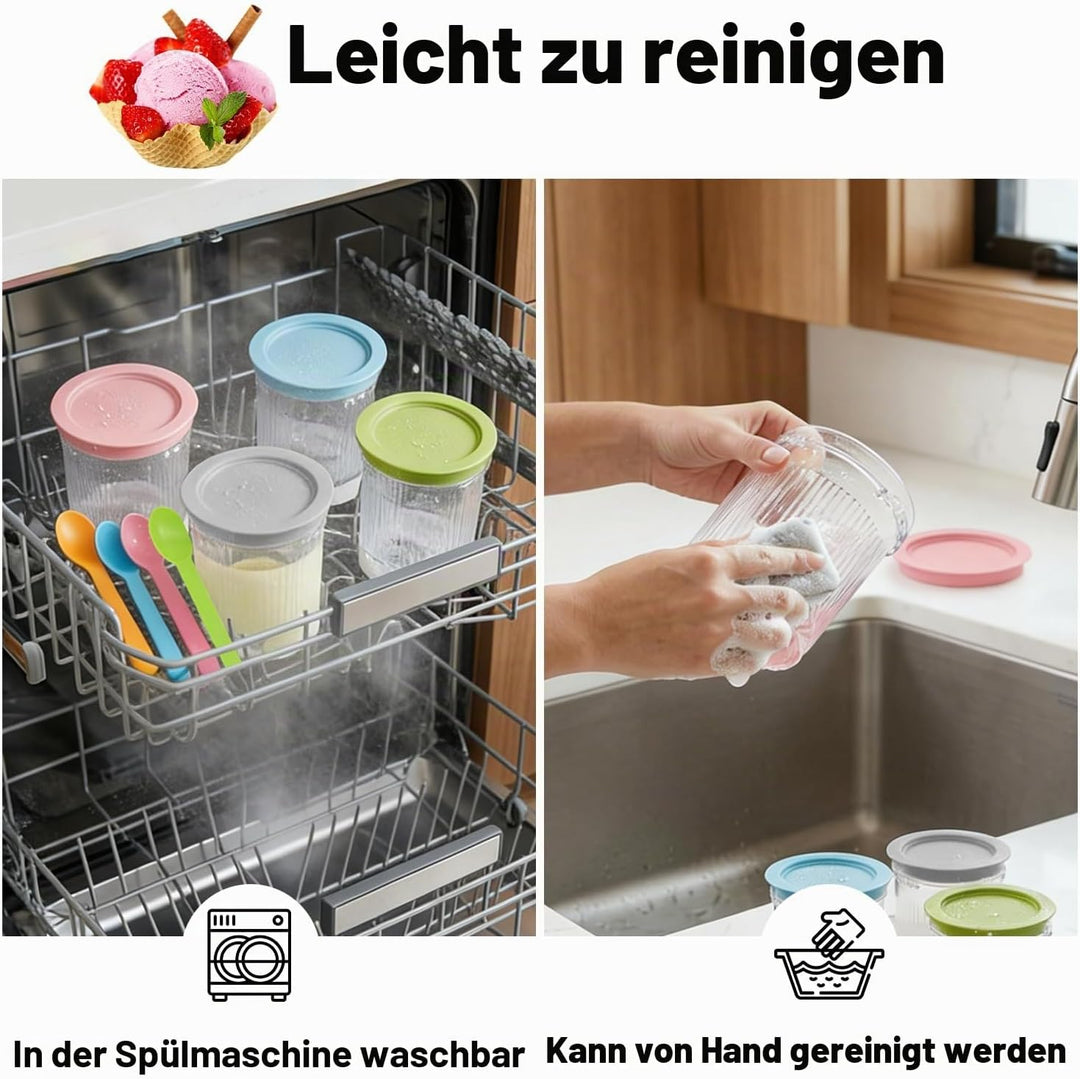 Behälter Kompatibel mit Ninja Swirl CREAMi,für Ninja CREAMi Eiscreme und Softeismaschine, 2 Stück Be