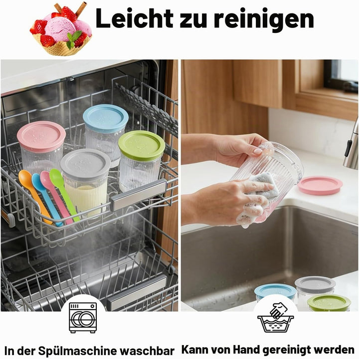 Behälter Kompatibel mit Ninja Swirl CREAMi,für Ninja CREAMi Eiscreme und Softeismaschine, 2 Stück Be