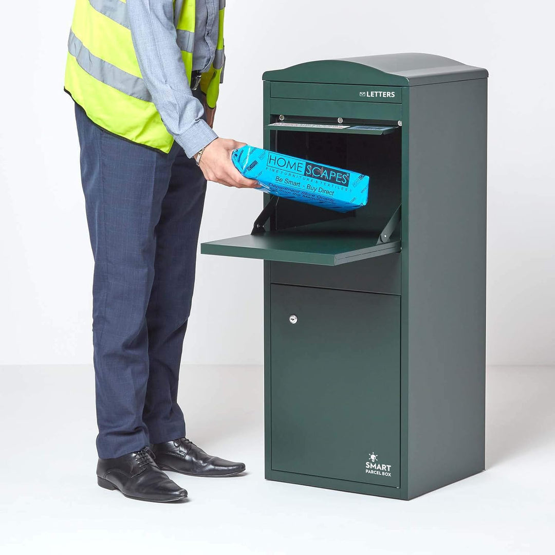 SMART PARCEL BOX Paketbox draussen, Standbriefkasten mit Paketfach, Paketbriefkasten XXL, grosse Pos