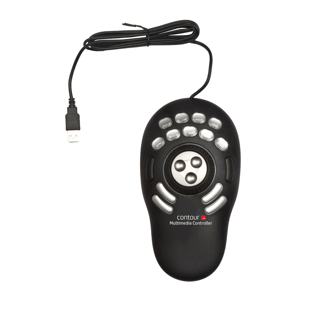 Contour Multimedia Controller PRO v2 | Ergonomisches Jog Wheel für Video/Musik/Bildbearbeitung | USB