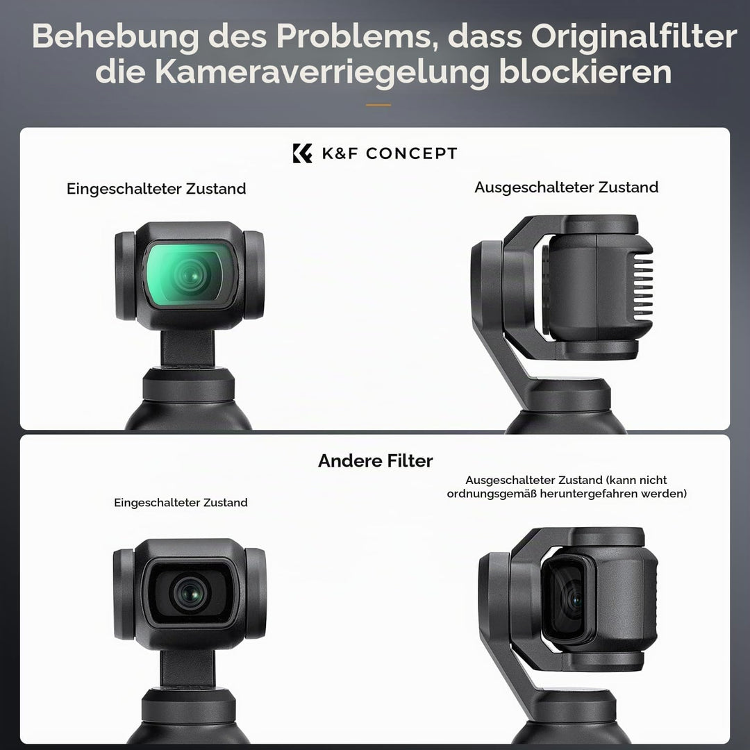 K&amp;F CONCEPT magnetisches Filter Set kompatibel mit DJI Osmo Pocket 4/3 | Magnetic Variable ND&amp;CPL&amp; B