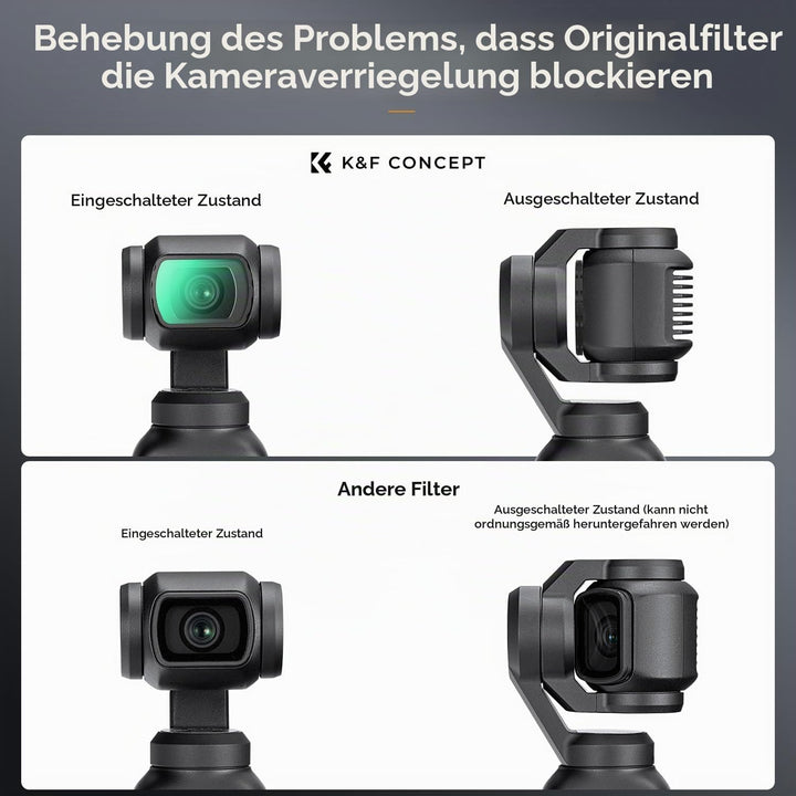 K&amp;F CONCEPT magnetisches Filter Set kompatibel mit DJI Osmo Pocket 4/3 | Magnetic Variable ND&amp;CPL&amp; B