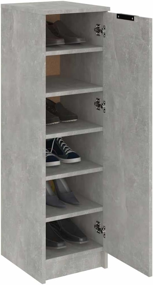 Refined Schuhschrank Betongrau 30x35x100 cm Holzwerkstoff, Betongrau