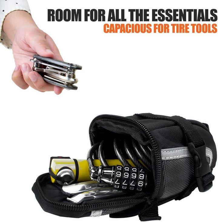 BV Fahrrad-Satteltasche, Unisex Fahrradtasche, Bicycle Strap-On Saddle/Seat Bag, L