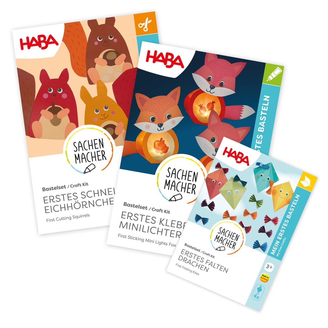 HABA Sachenmacher Bastelset Herbst für Kinder ab 3 Jahren – Erstes Basteln mit Drachen, Eichhörnchen