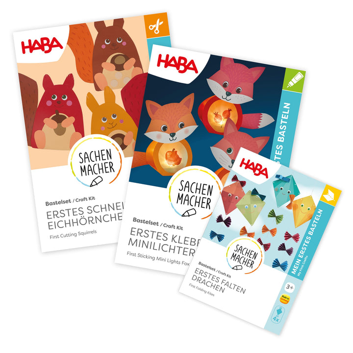 HABA Sachenmacher Bastelset Herbst für Kinder ab 3 Jahren – Erstes Basteln mit Drachen, Eichhörnchen