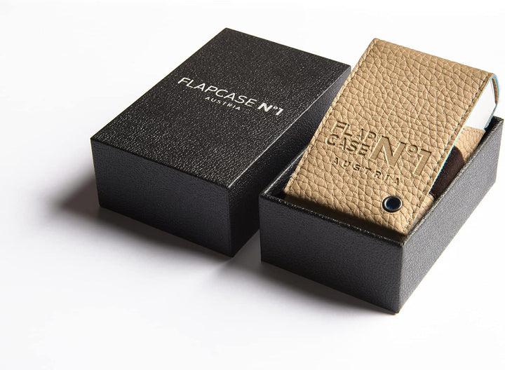 FLAPCASE N°1 • MARION • Designer Zigarettenetui Leder mit Samtgummi, Made in Austria, Zigarettenbox