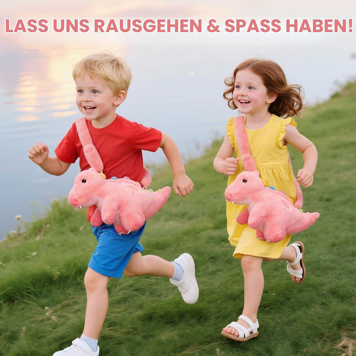 OUOZZZ Dino Kuscheltier, 31cm Niedliches Dinosaurier Kuscheltier mit 4 Baby Dino Plüschtier im Bauch
