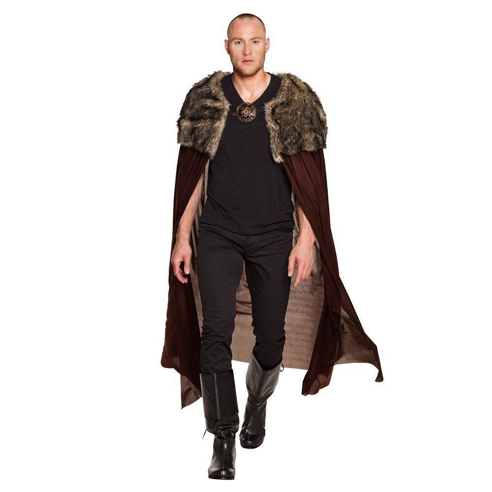 Boland 71015 - Umhang Jäger, Braun, Cape, Überwurf, Mittelalter, Ritter, Kostüm, Themenparty, Mottop