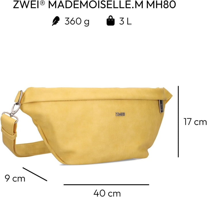 Zwei MADEMOISELLE MH80: Kleine Umhängetasche mit 3 Liter Volumen für Freie Hände und Sichere Aufbewa