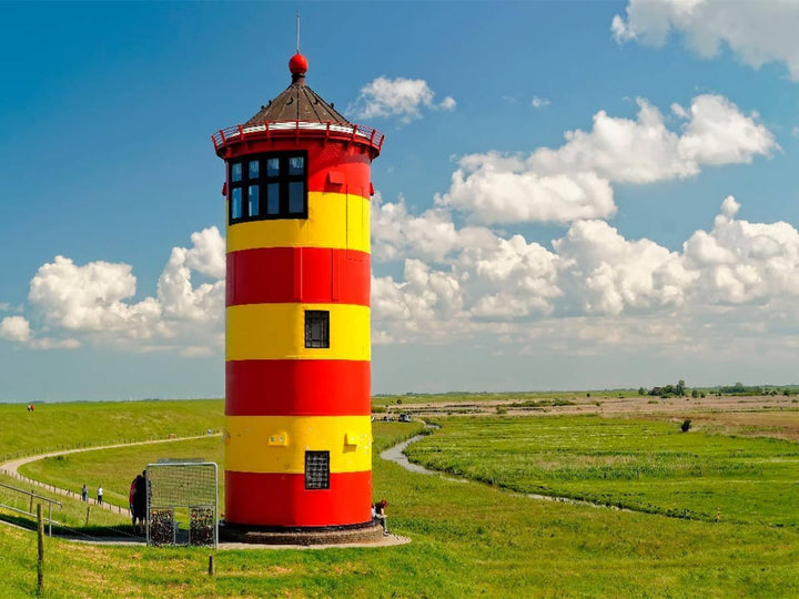 CALVENDO Puzzle Ostfriesland Leuchtturm Pilsum 1000 Teile Lege-Grösse 64 x 48 cm Foto-Puzzle Bild vo