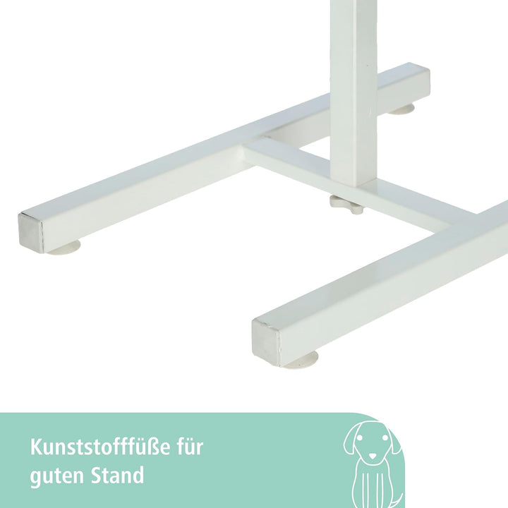 Kerbl Futterbar inklusive Edelstahlnäpfe, Stufenlos Verstellbarer Hunde Fressnapf, 2 x 1800 ml, Höhe