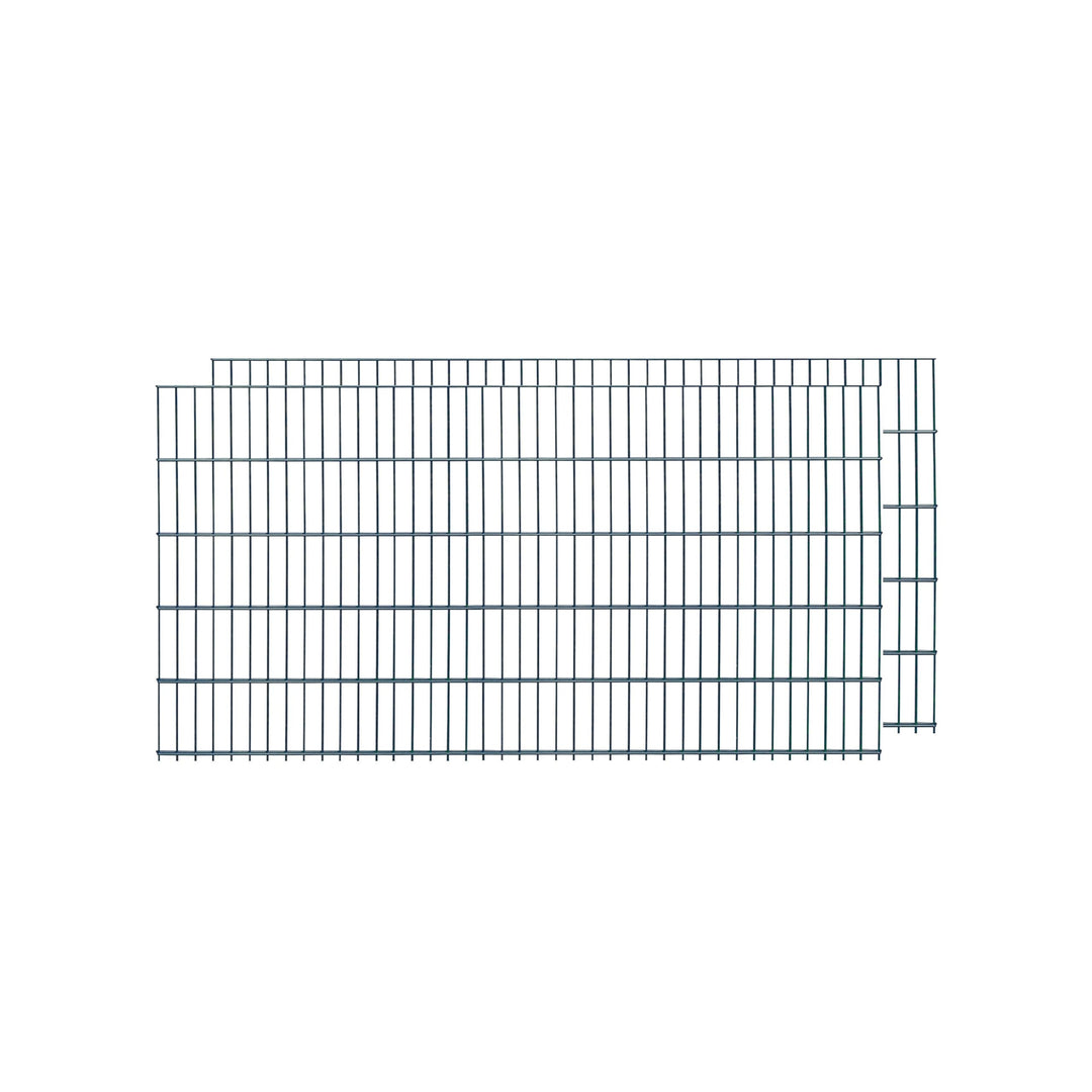 Doppelstabmatten, 2 Stück, Gesamtlänge 4 Meter, Höhe &amp; Farbe wählbar - Drahtstärke: 6/5/6 mm - Masch