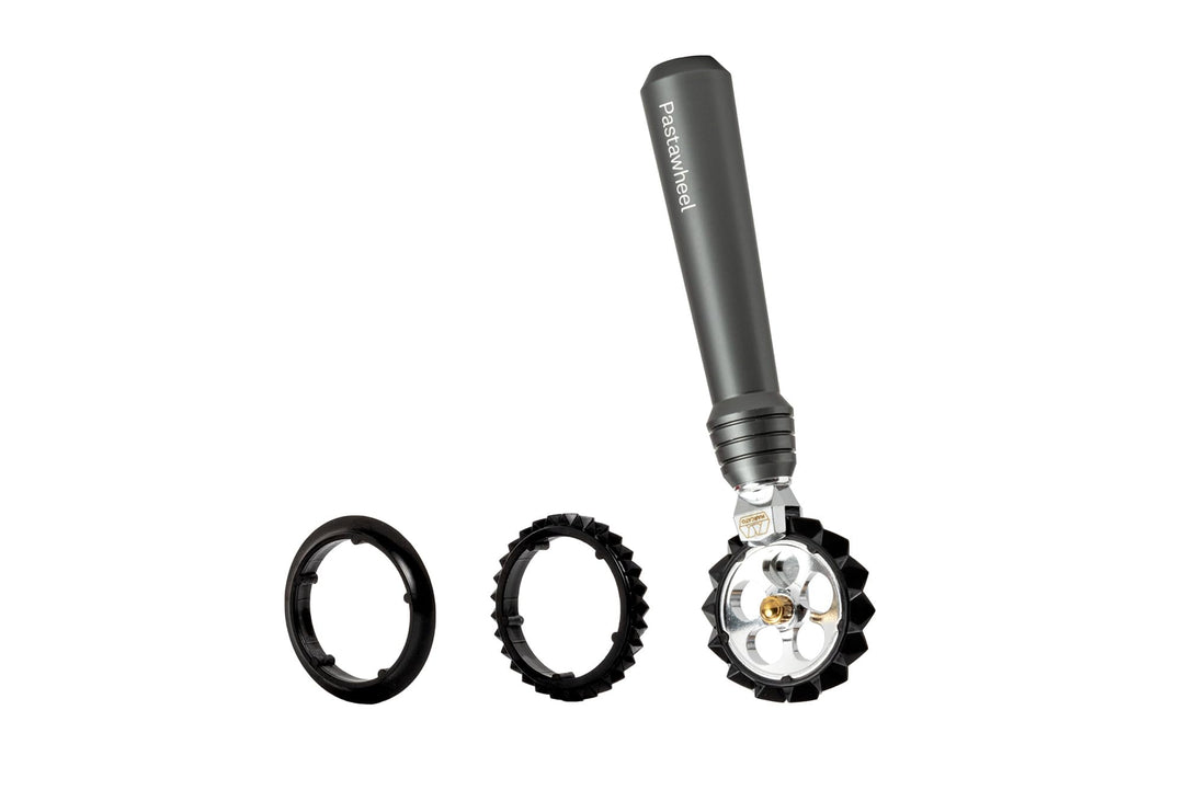 MARCATO Pastawheel Teigschneider, Powder, grau, eloxiertes Aluminium, 15 x 3 x 3 cm, präziser Schnit