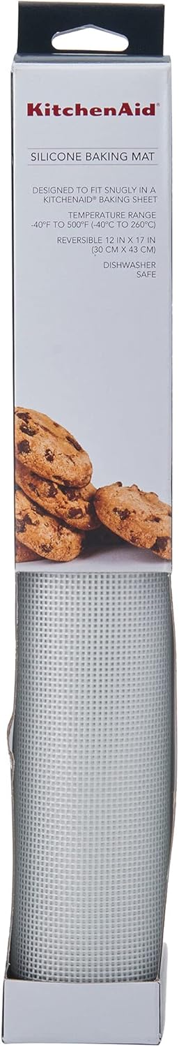 KitchenAid Silikon-Backmatte, 30,5 x 43,2 cm, Grau 12x17-Inch Grau, 43.2L x 30.5B cm Grau