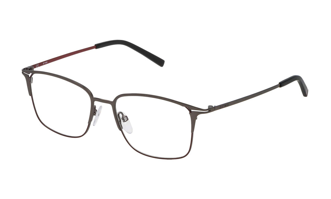 Sting Herren VST0625108K6 Sonnenbrille, Matt Gun Metal with Red Part, 51/16/140