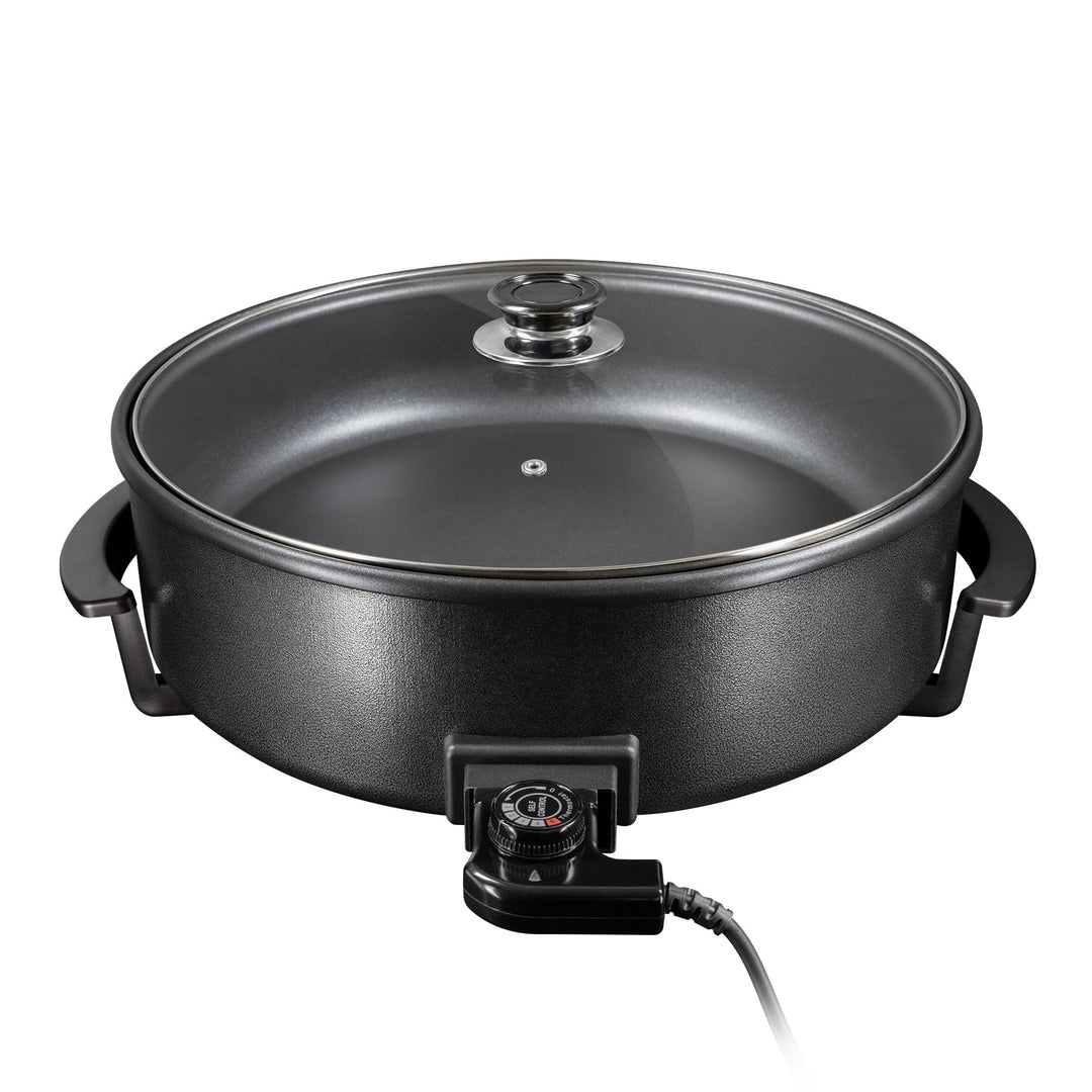 Hochwertige elektrische Pizzapfanne Partypfanne 42 cm/Grillpfanne/Elektropfanne/Pizzaofen /Crepe /Pa