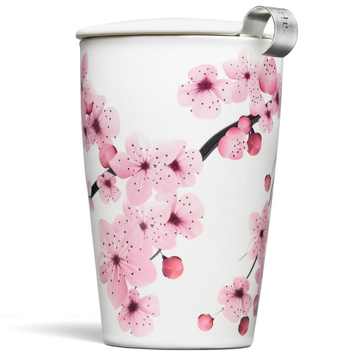 Tee Forte Kati Tasse Keramik Tee Infuser Tasse mit Infuser Korb und Deckel zum Einweichen, Hanami He