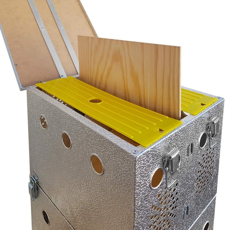 Breker Aluminium Transportbox für Kleintiere – 2 Abteile – Transportkorb mit Einzelverschlüssen – le