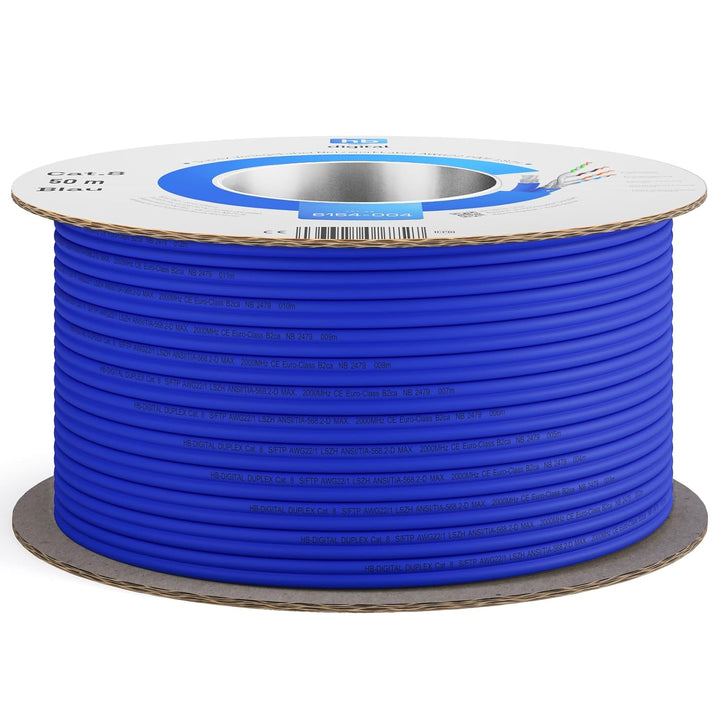 HB-DIGITAL 50m CAT 8 Netzwerkkabel LAN Kabel Verlegekabel Ethernet Installationskabel 40 Gbit/s AWG