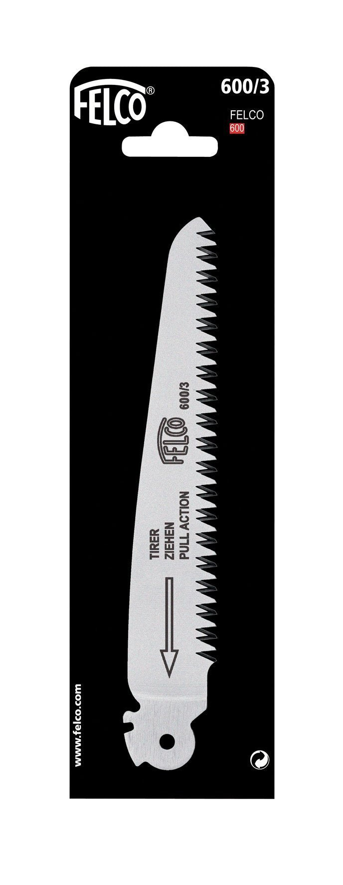 FELCO 600/3 Ersatzsägeblatt für Klappsäge FELCO 600 (Länge 160 mm, Sägeblatt für Gartensägen, einfac