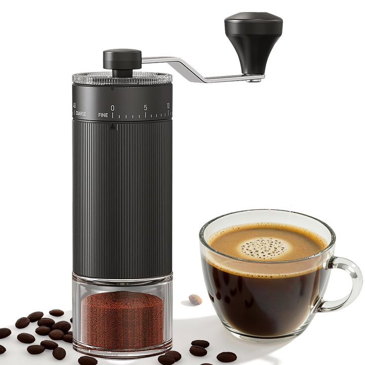 Mini Manuelle Kaffeemühle mit 40 einstellbaren Stufen, Tragbare Manuelle Handkaffeemühle mit 30g Kap