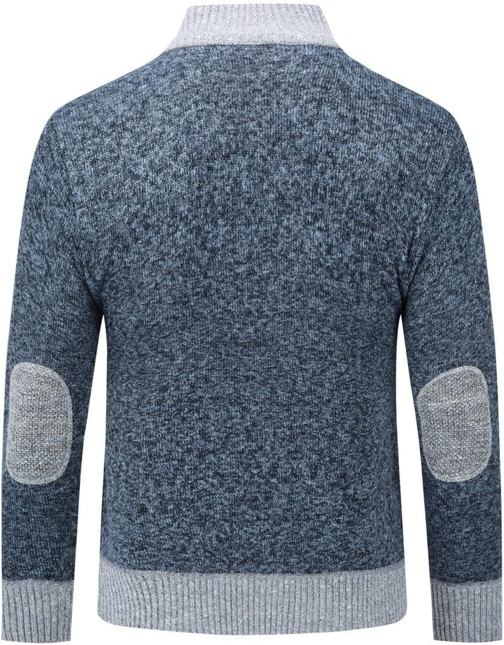 YOUTHUP Herren Strickjacke Frühling Winter Warme Sweatjacke Freizeit Strick Fleecejacke Outdoor Über