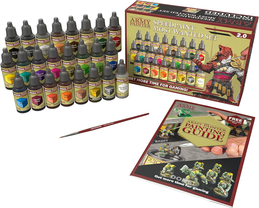 The Army Painter Speedpaint 2.0 Most Wanted Set, ungiftige Acryl-Kontrastfarben mit 24 Tropfflaschen