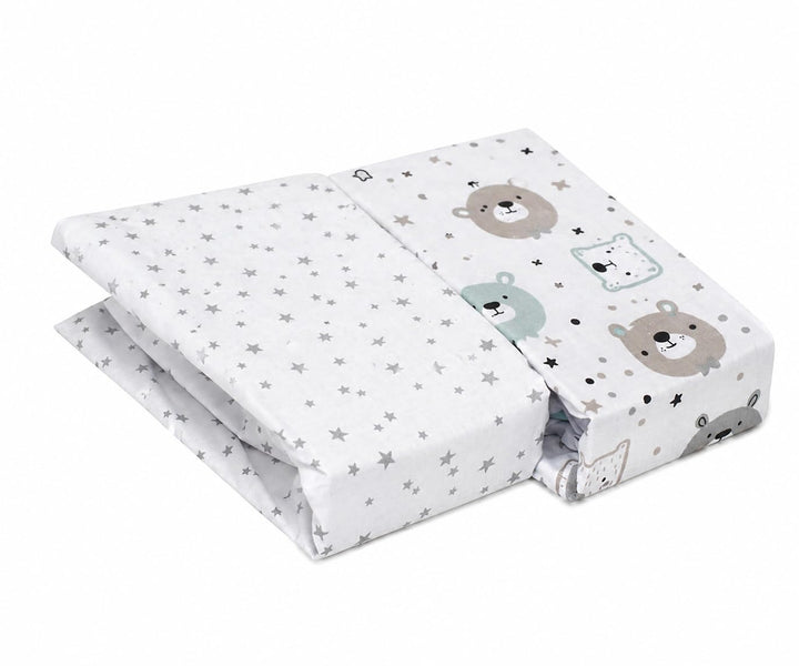 FlyIdeas Next 2 Me Spannbettlaken Beistellbett 83x50 cm, 2 STK. - 2 Spannleintuch Matratzenschoner f